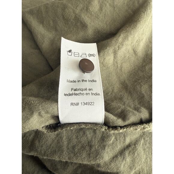 Emerson Fry Frances Dress 3 Size MED Moss Green Swiss Dot Maxi India Collection - Picture 10 of 14